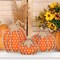 3 Pcs Wooden Pumpkin Decor, Thanksgiving Decorations, Autumn Decor for Table Fireplace Shelf Bedroom